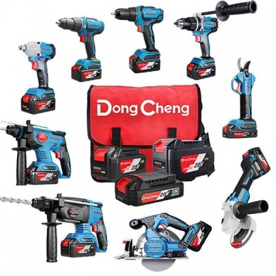 Dongcheng High Quality One Battery Brushless Cordless Power Tools Hand Tool Set 20v Combo Kits